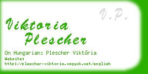 viktoria plescher business card